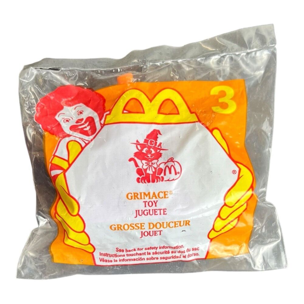 Vintage McDonalds 1998 Haunted Halloween Grimace #3 Happy Meal Toys New
